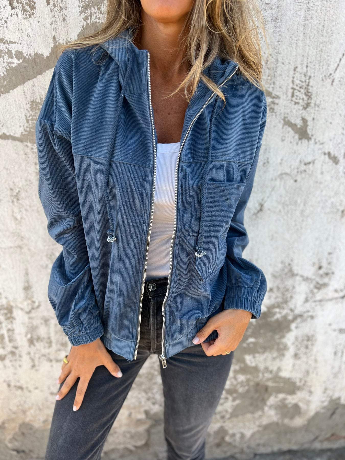 ADELIE™ - Corduroy Hooded Jacket