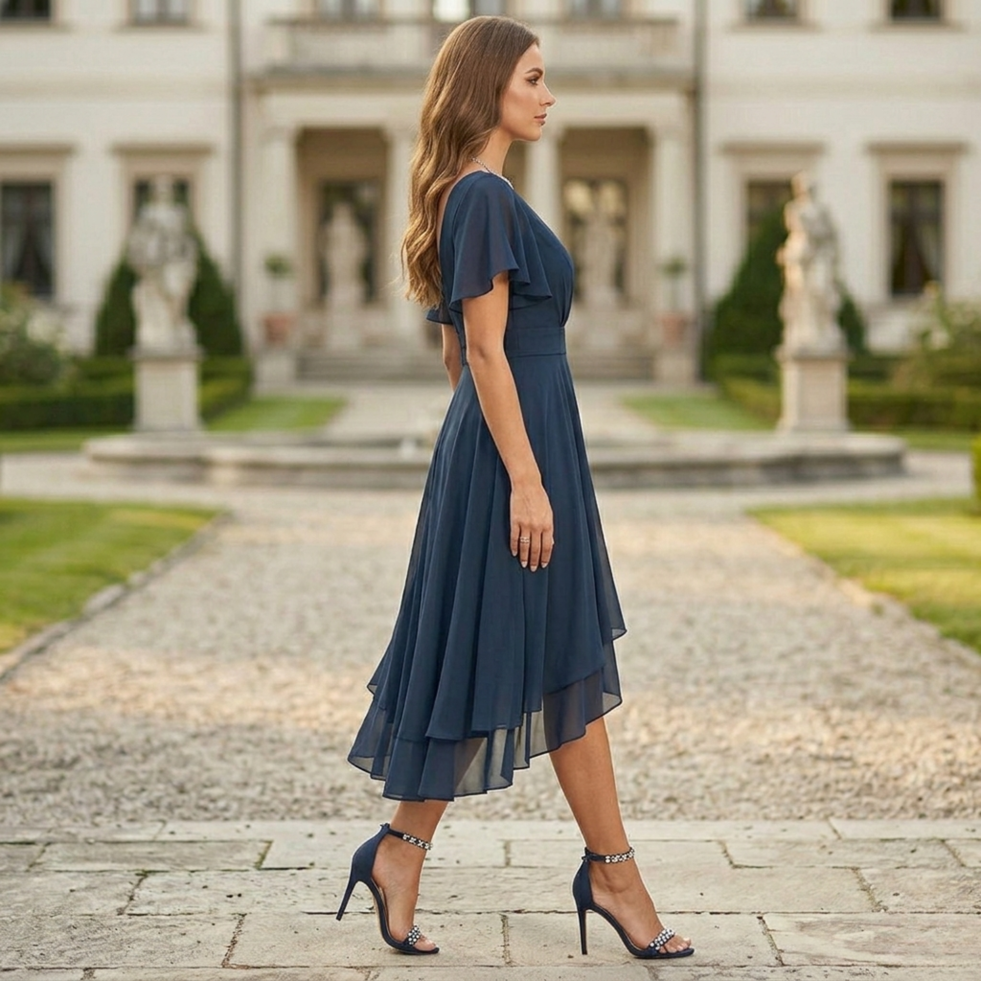Clarissa™ Flowing V-Neck Maxi Dress