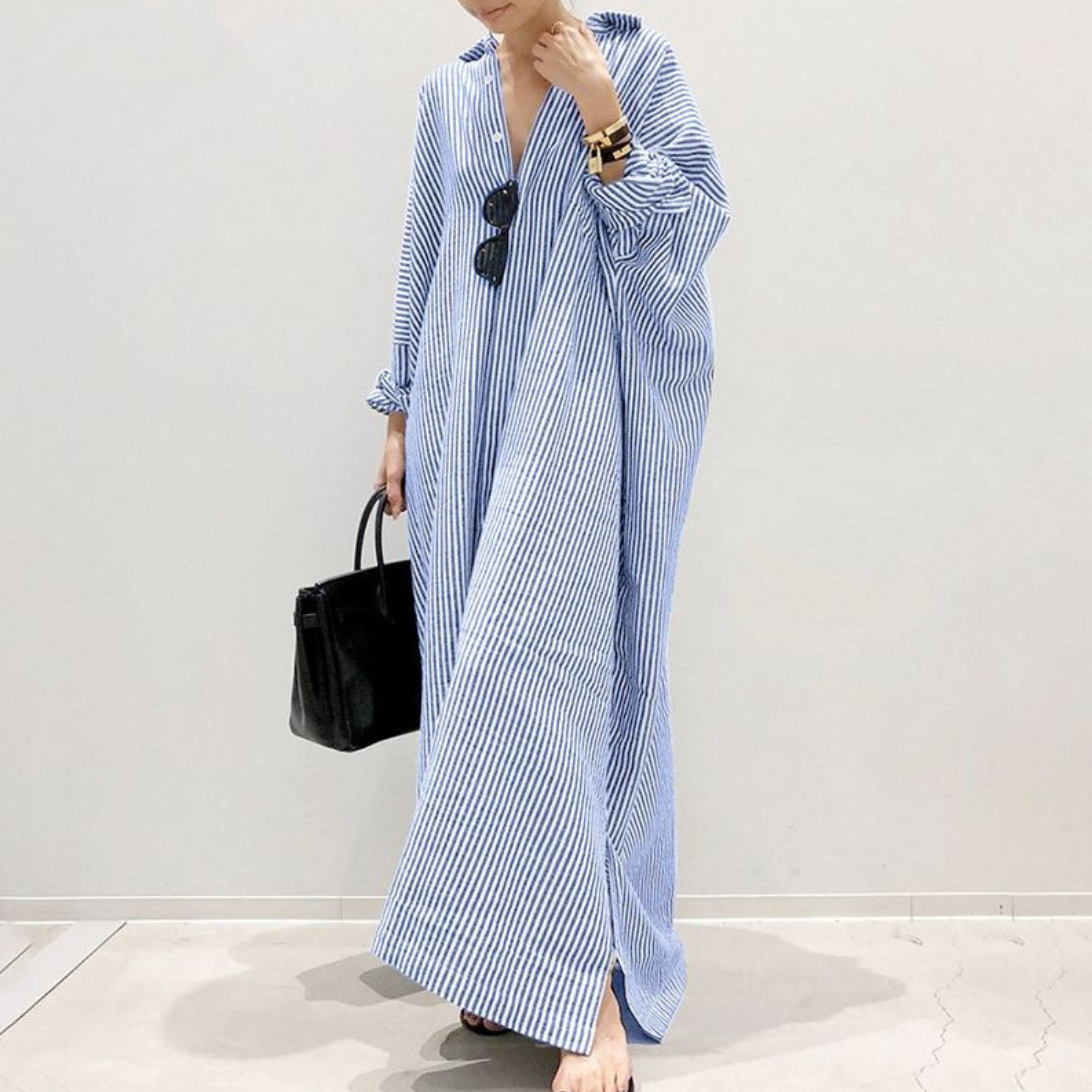 LINNAEA™ - Everyday Stripped Maxi Dress