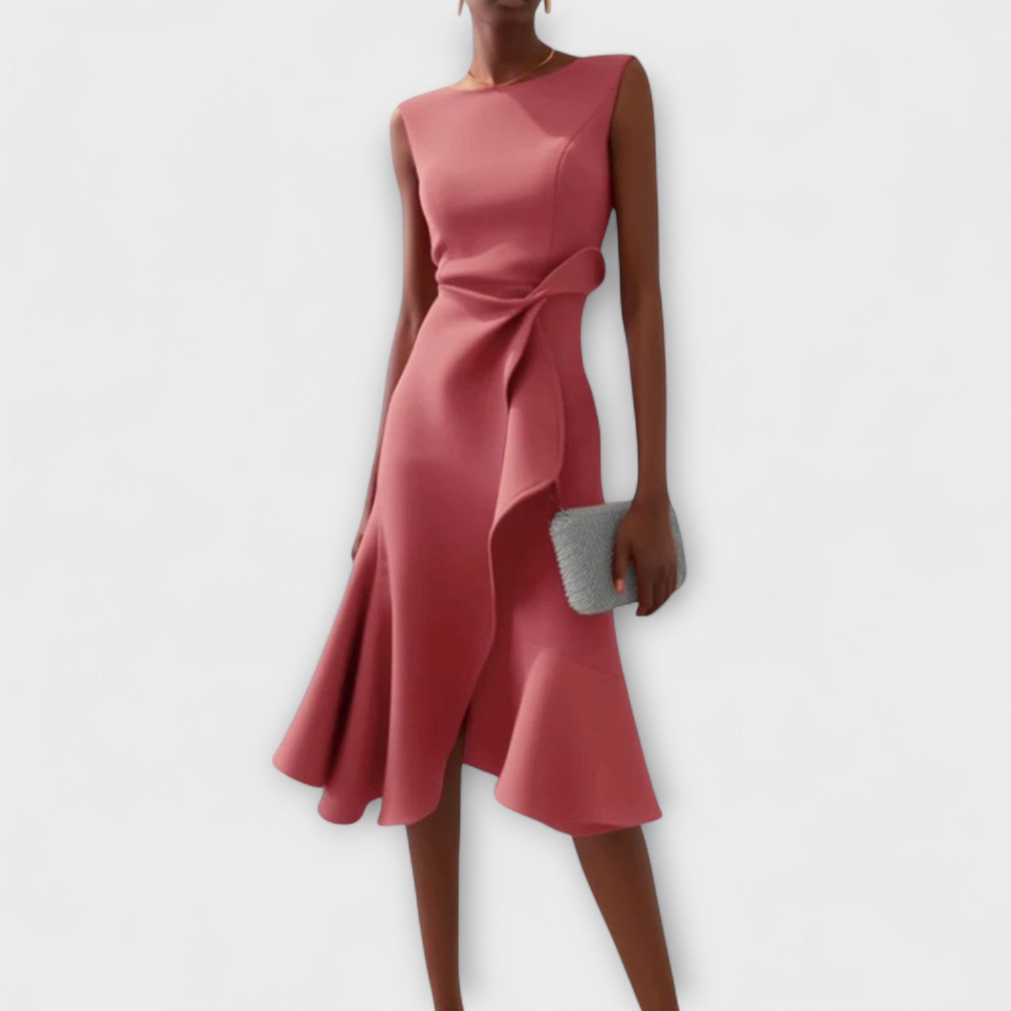 MARISSA™ – Elegant Wrap-Style Sleeveless Dress