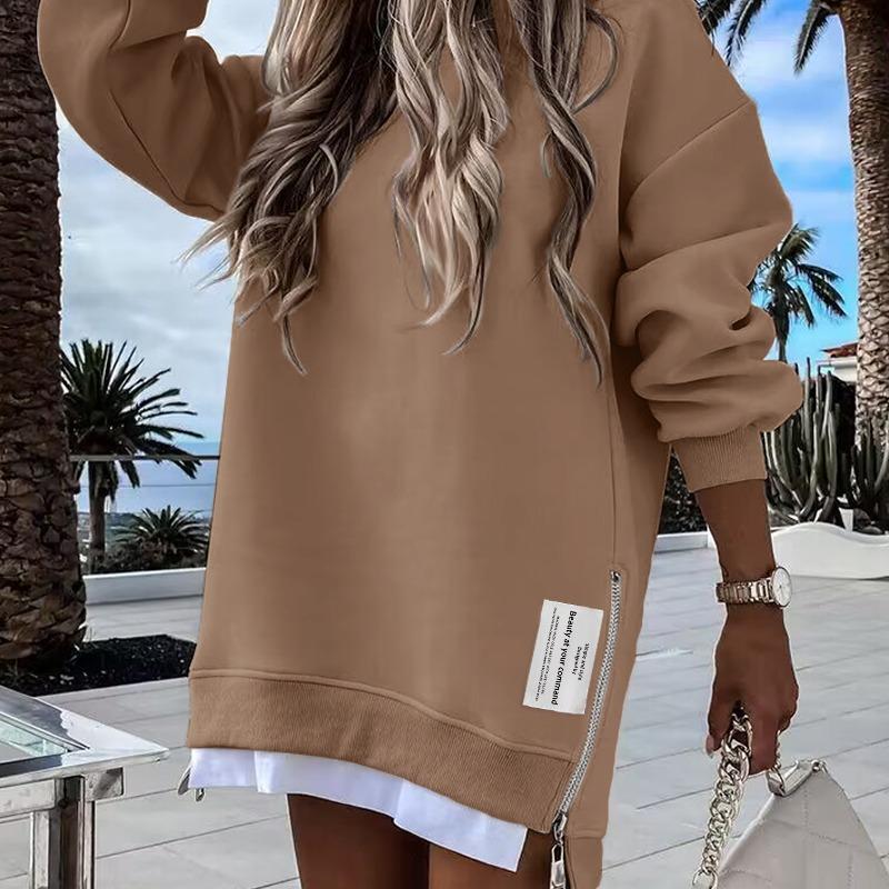 RODNEY™ - Cozy Long Sleeve Pullover Side Zipper Sweatshirt