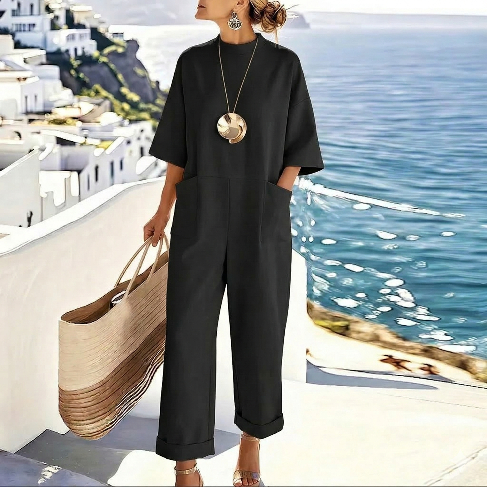 Emmy™ Elegant Short-Sleeve Jumpsuit
