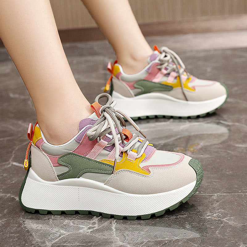 BRISSA™ - Comfy Breathable Lace up Running Sneakers