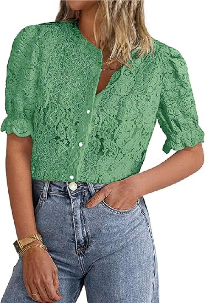 ILAW™ - Chic Long Sleeve Button Down Blouse