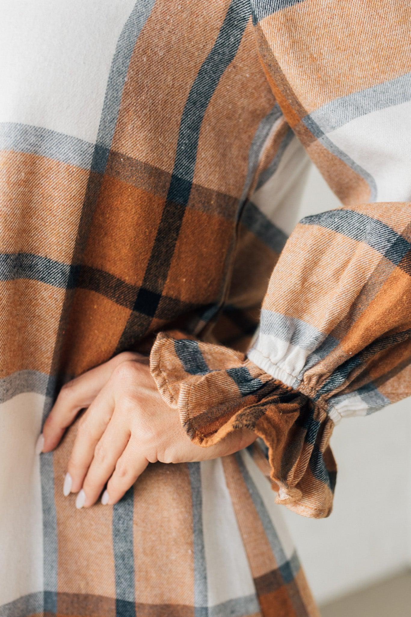 ELLA™ - Plaid Shirt Dress