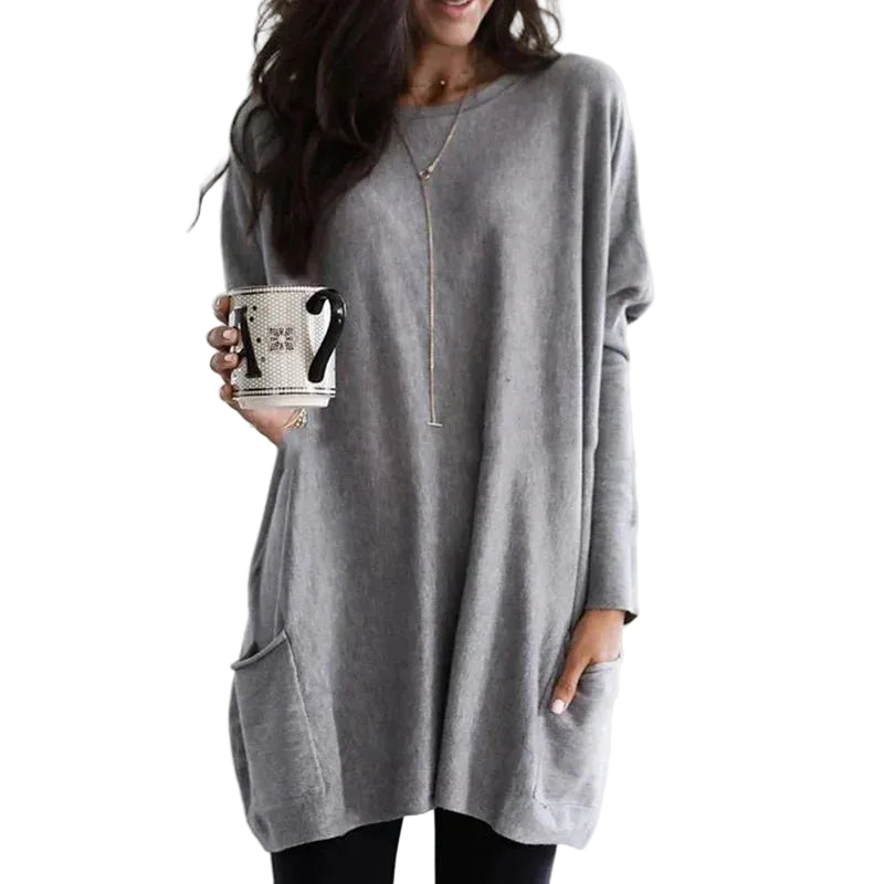 Women's Oversized Cotton Tunic Sweater for Ultimate Comfort