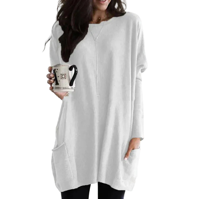 Women's Oversized Cotton Tunic Sweater for Ultimate Comfort