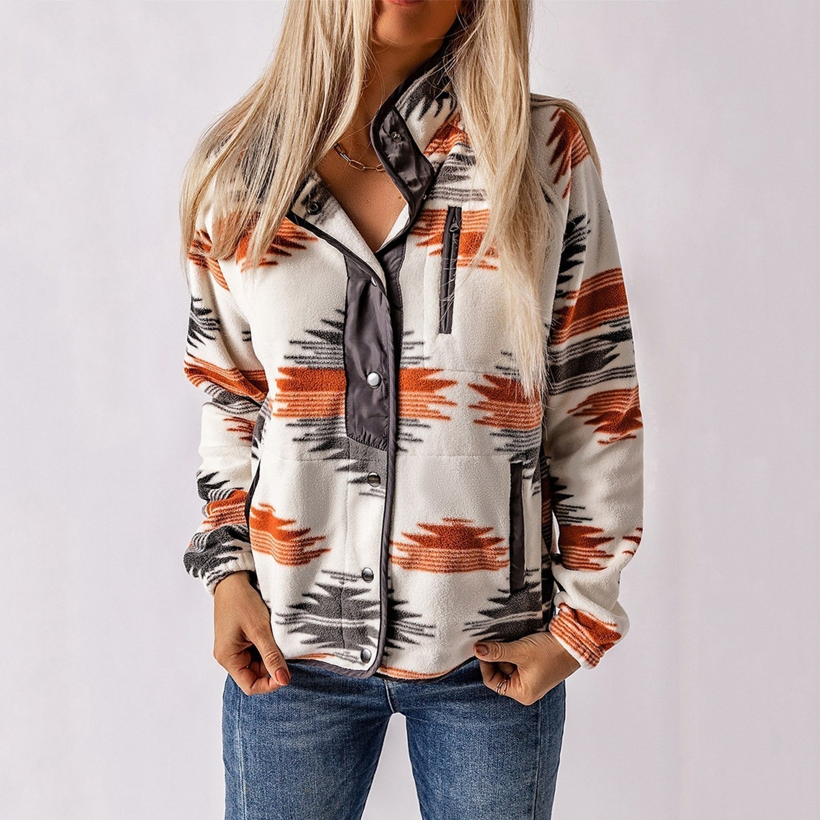 EVETTE™ – Sophisticated Button-Up Jacket