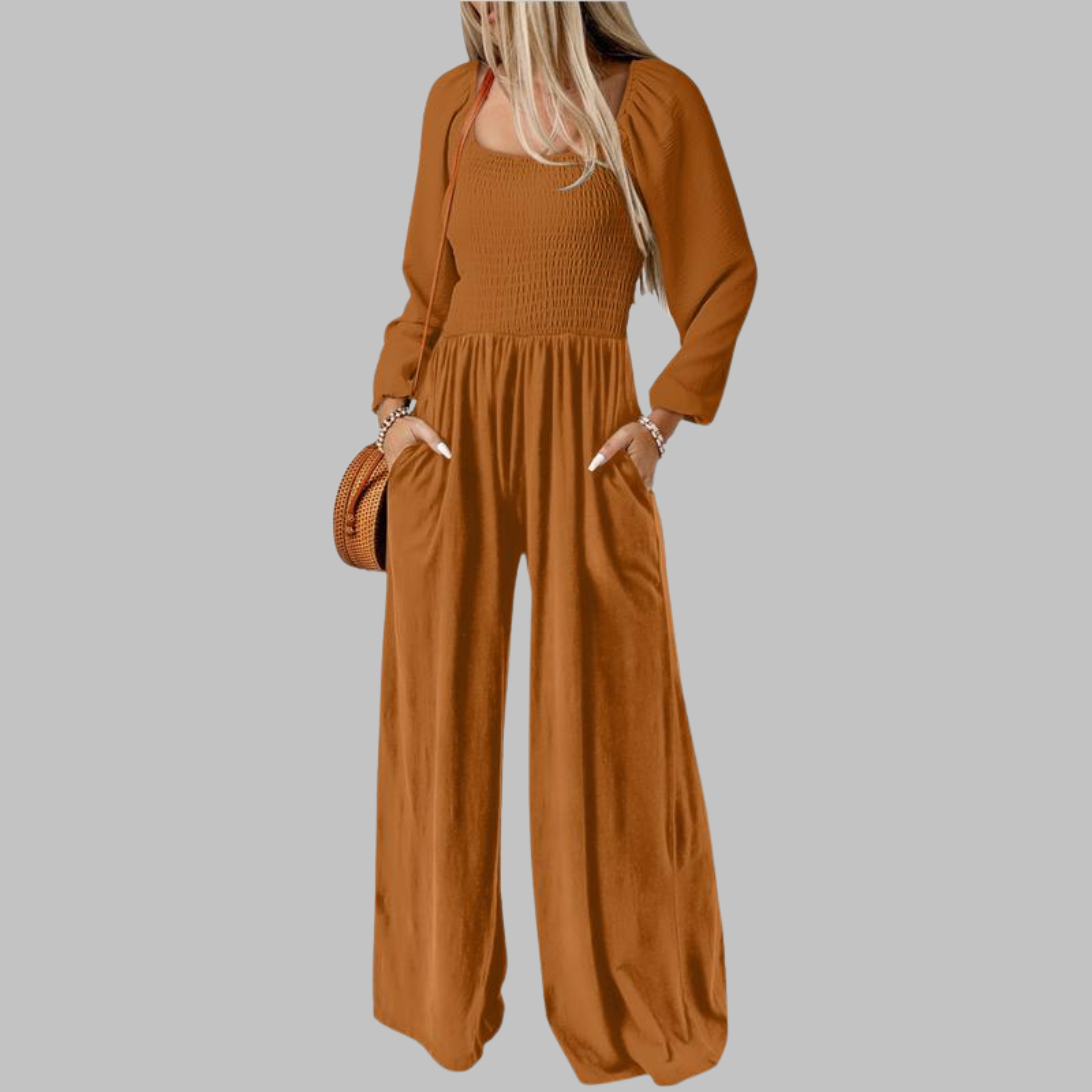 KISHA™ - Chic Loose Overall Wide Leg Jumpsuit