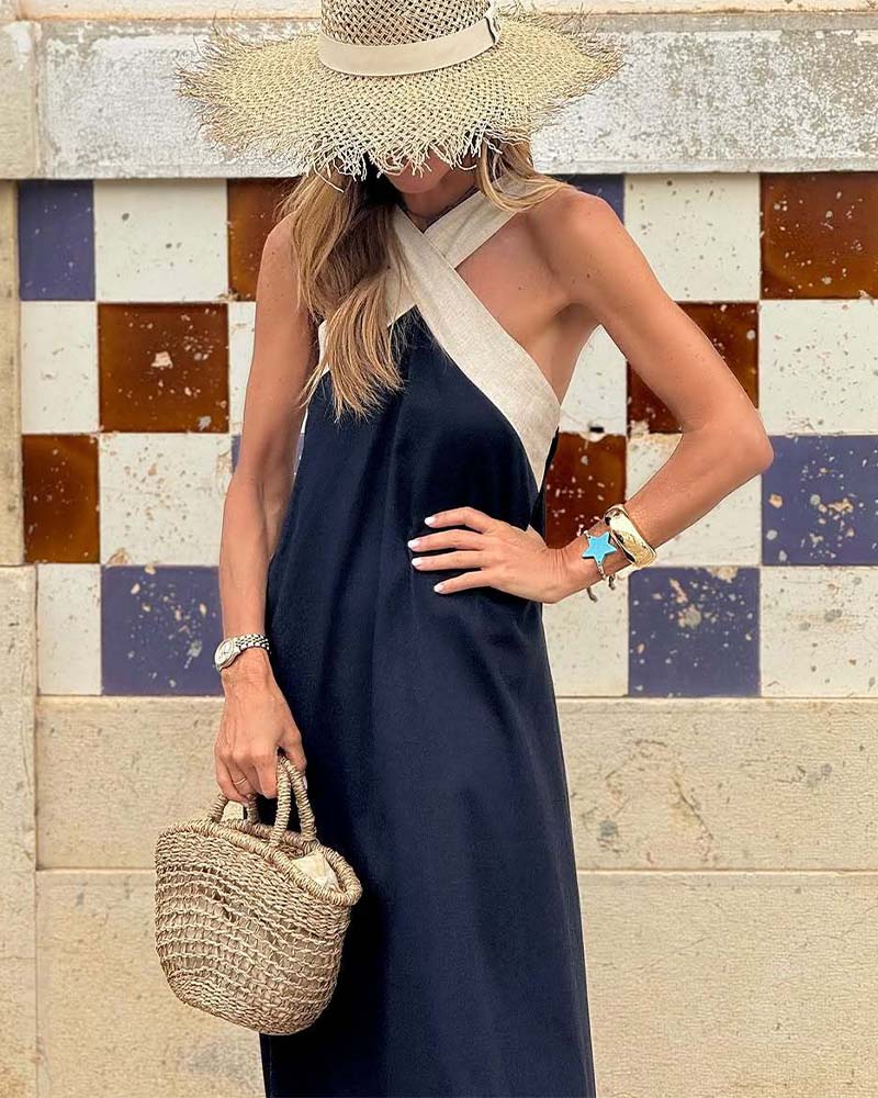 MILLEN™ - Cross Neck Elegance Dress