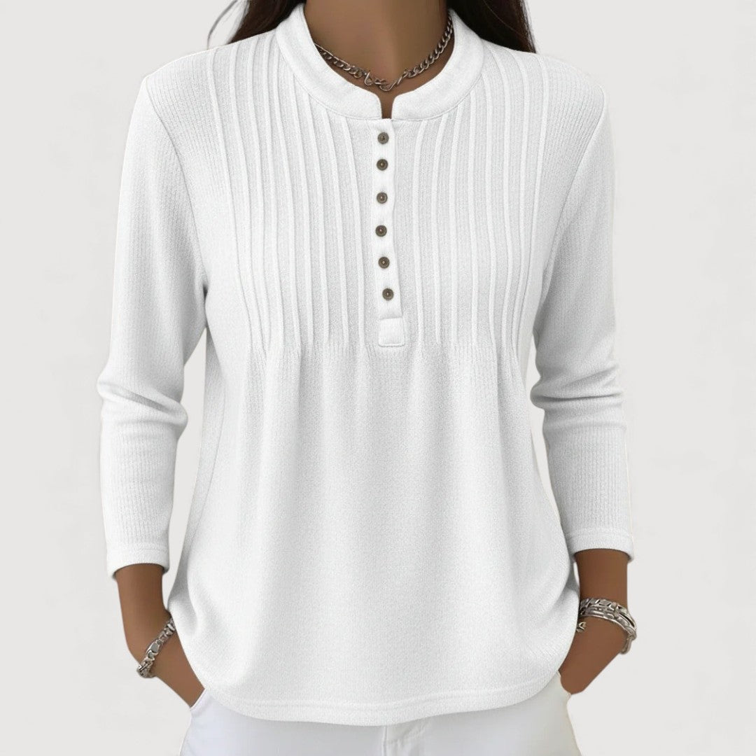 ELODIA – BUTTON KNIT TOP