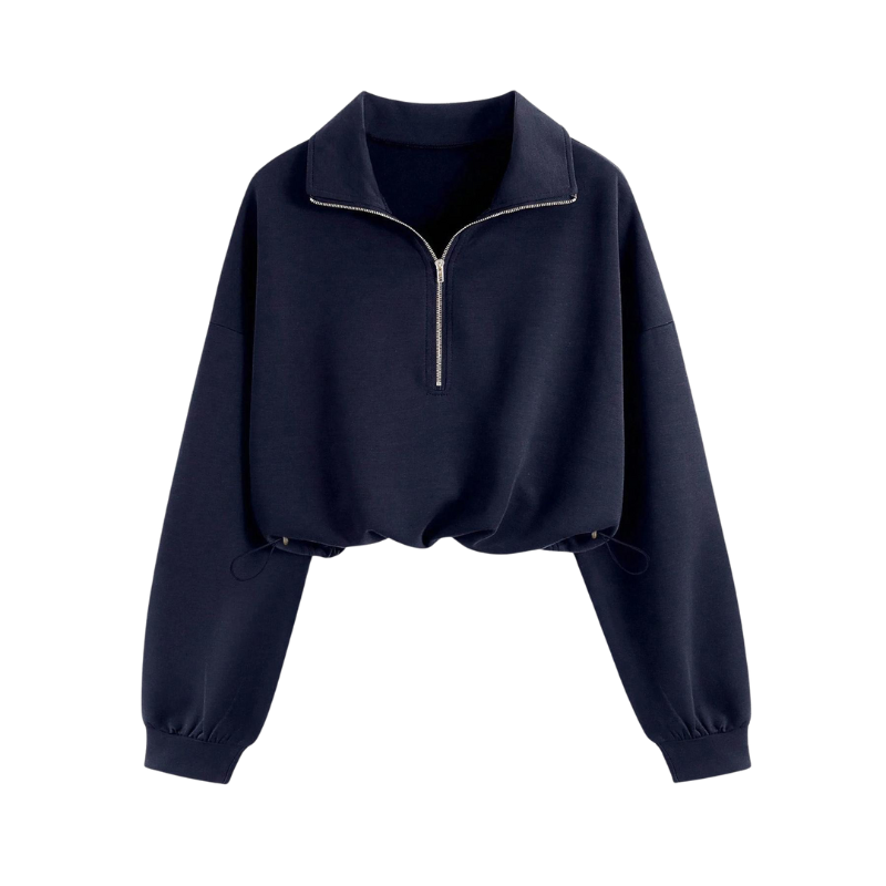 KIM™ – Stylish Half Zip Drawstring Pullover