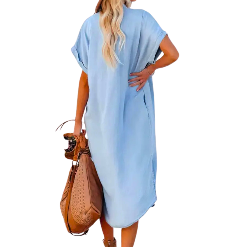 XYZA™ – Timeless Loose Fit Midi Dress