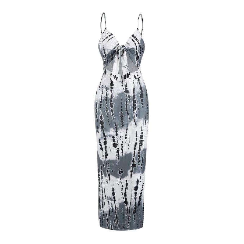 CLARIZA™ – Timeless Backless Knot Front Dress