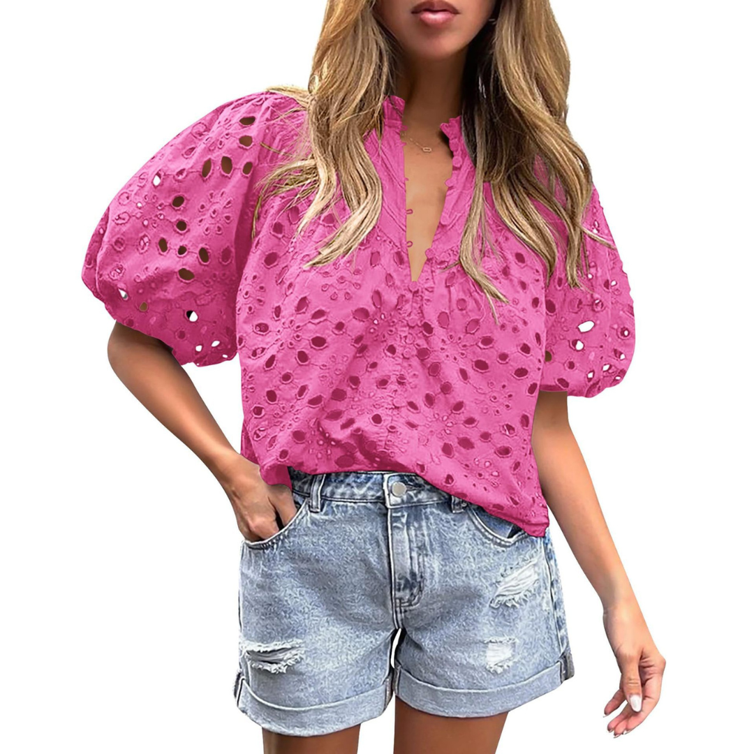 MAYUMI™ – Elegant Chic Puff Sleeve Long Sleeve Top