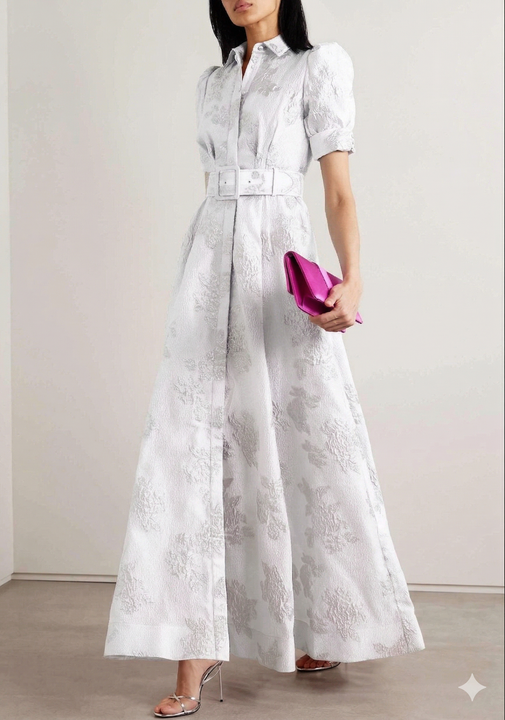 Anabella - Dress with Short Puff Sleeves