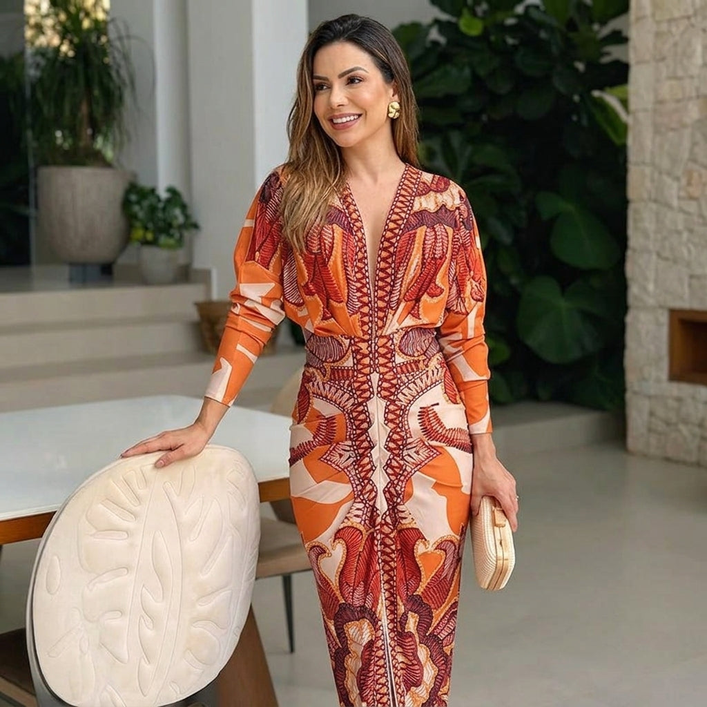 Blysse™ Elegant V-Neck Dress