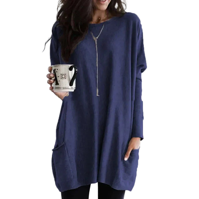 Women's Oversized Cotton Tunic Sweater for Ultimate Comfort