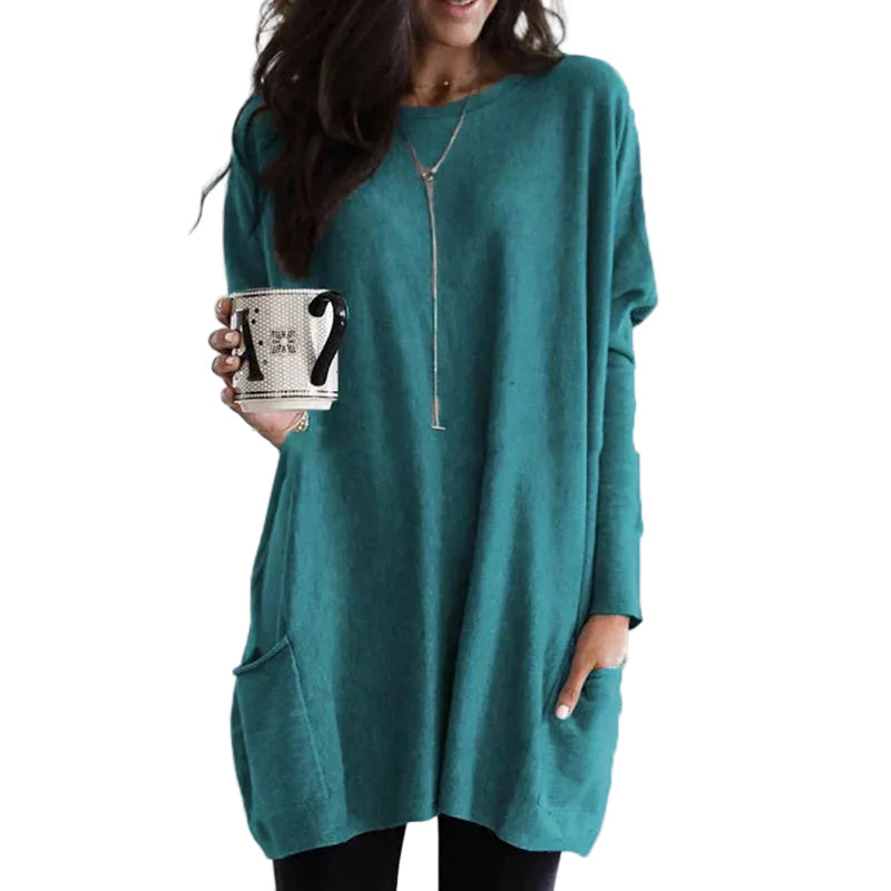 Women's Oversized Cotton Tunic Sweater for Ultimate Comfort