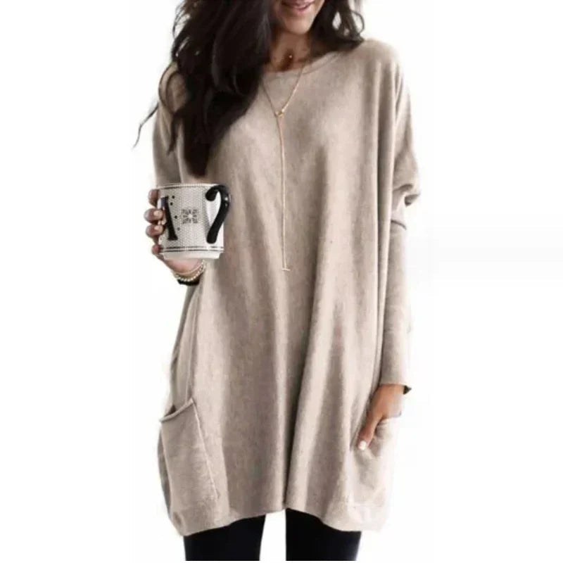 Women's Oversized Cotton Tunic Sweater for Ultimate Comfort
