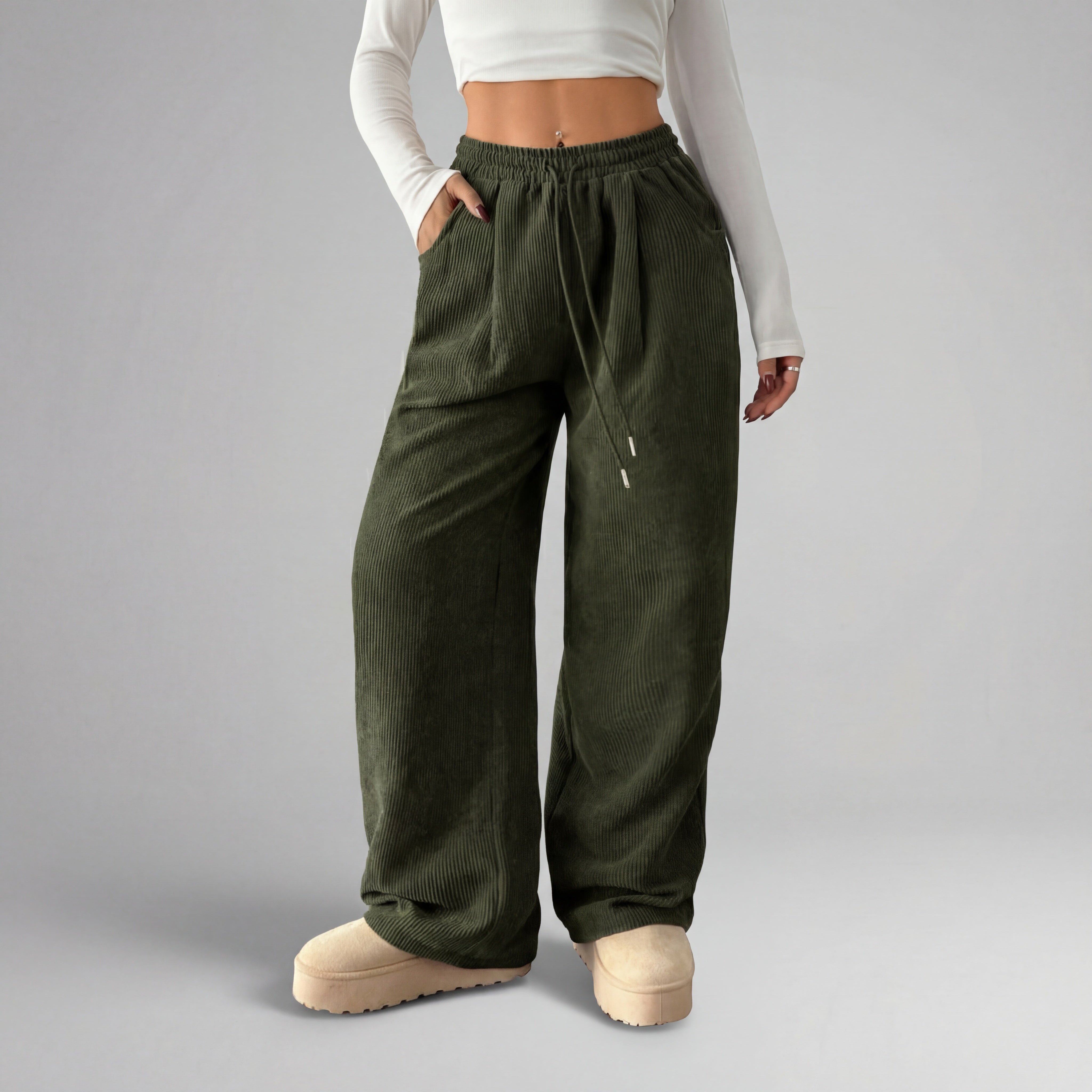 JENNIFER™ - Cozy Vintage Drawstring Bottoms
