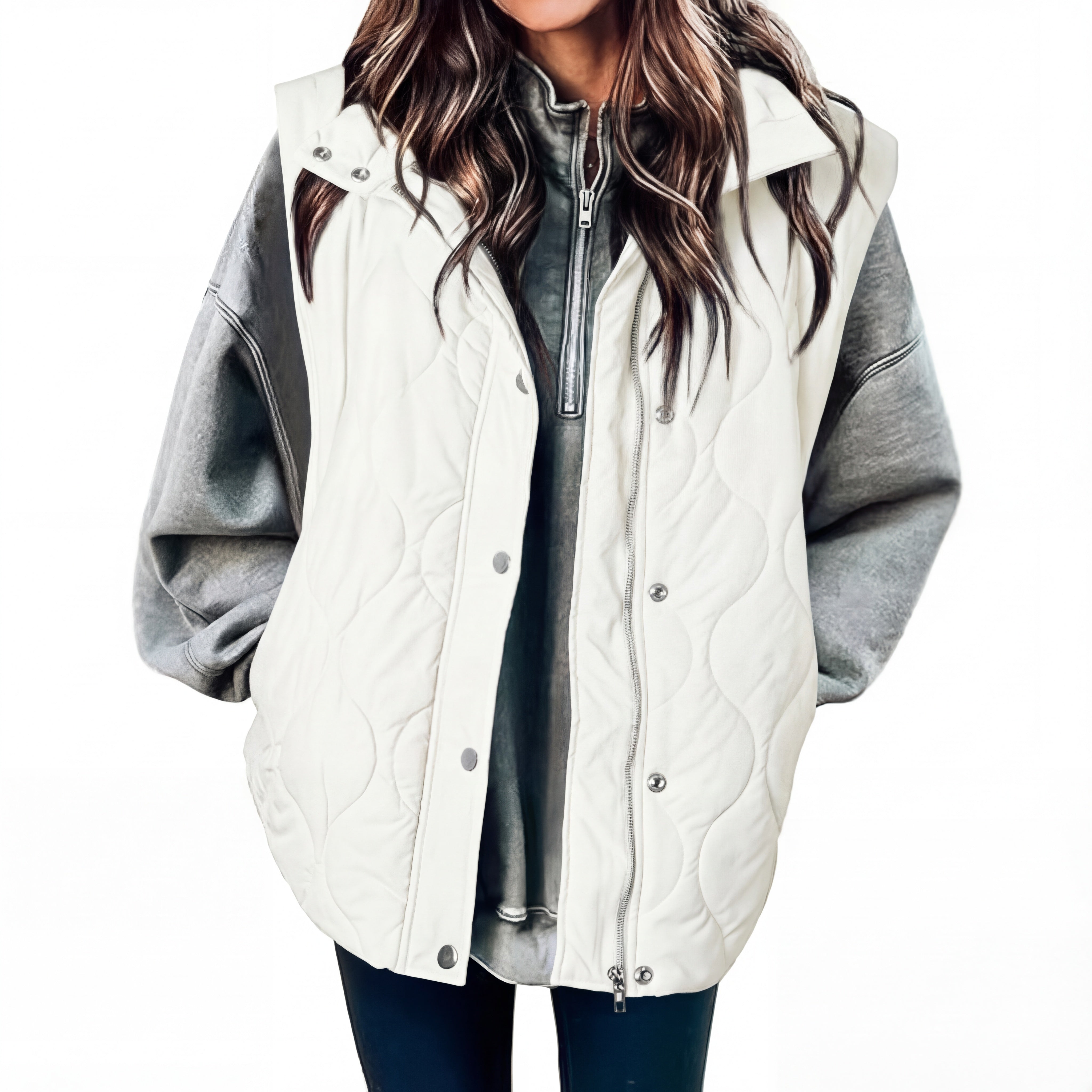 KATHY™ – Oversized Lightweight Quilted Puffer Vest